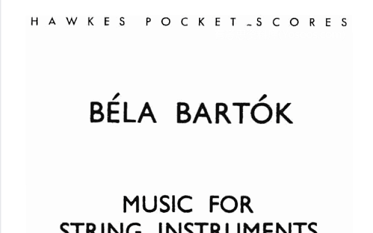 巴托克  MUSIC FOR STRING INSTRUMENTS PERCUSSION IND CELESTA  PDF高清版