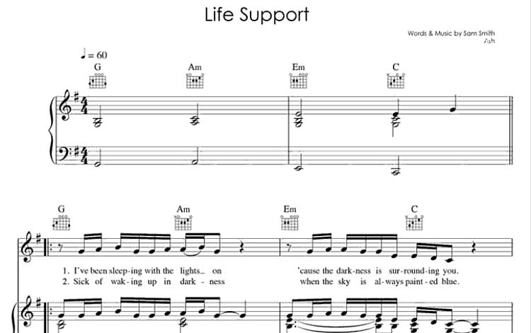 Life Support 五线谱 包含PDF和图片格式 高清扫描版