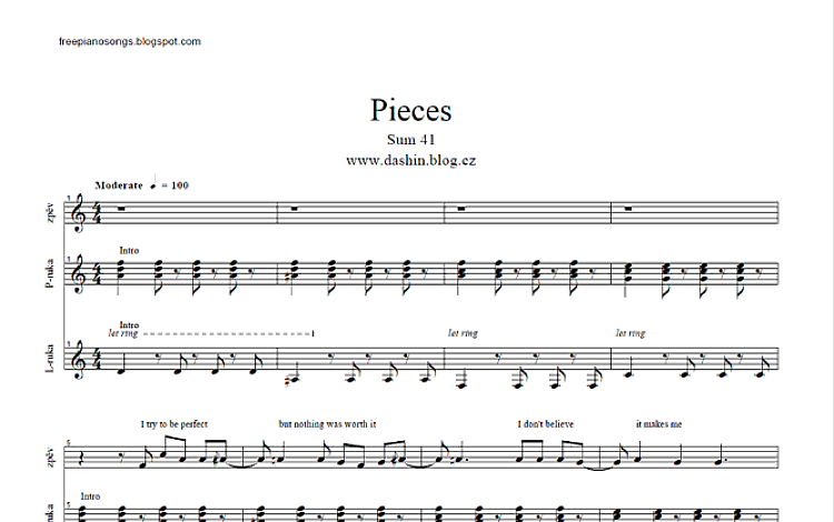 Pieces 五线谱 包含PDF和图片格式 超高清电子版