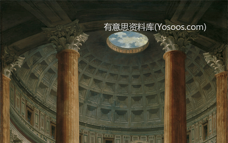 乔万尼保罗帕尼尼-罗马万神殿的内部-The Interior of the Pantheon in Rome