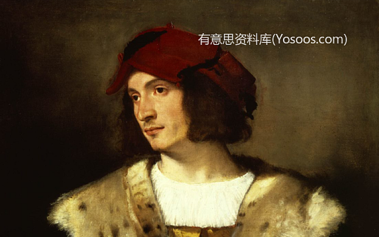 提香-一个带红帽子的男人肖像-Portrait of a Man in a Red Cap