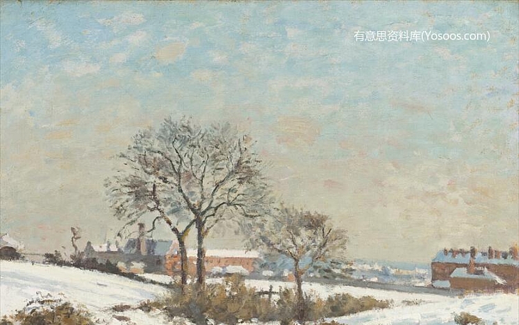 卡米耶毕沙罗(Camille Pissarro) Snowy Landscape at South Norwood