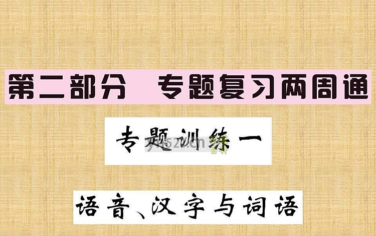 七年级语文上册 人教版 专题训练语音 汉字与词语