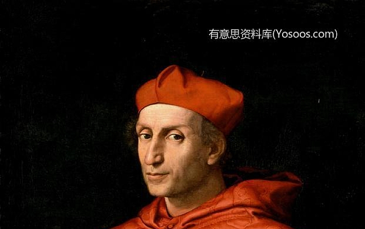 Portrait of Cardinal Bibbiena(红衣主教比比亚纳画像) 现收藏于佛罗伦萨的皮蒂宫