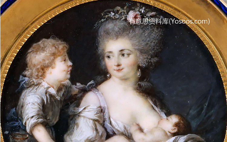 阿德莱德拉比勒居伊德-米托伊尔夫人和她的孩子们-Madame Mitoire and her Children