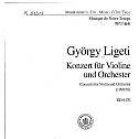 李盖蒂 小提琴协奏曲 总谱 五线谱 PDF高清扫描版