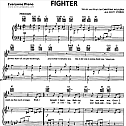 Fighter Christina Aguilera 五线谱 包含PDF和图片格式 高清扫描版